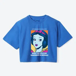 YK Disney Girls Disney Princess Graphic Printed Oversized Pure Cotton T-shirt-picture-56