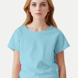 BAESD Girls Drop-Shoulder Sleeves Cotton T-shirt-picture-45