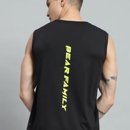 GRIFFEL Typography Printed Round Neck Sleeveless Cotton T-shirt-picture-35