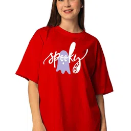 STATUS MANTRA Typography Printed Round Neck Drop-Shoulder Sleeves Oversized T-shirt-image-33