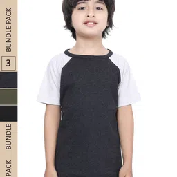 IndiWeaves Boys Pack Of 3 Pure Cotton T-shirt-picture-49
