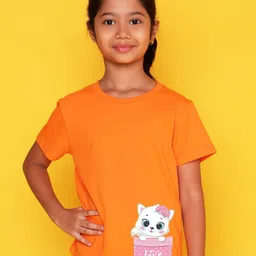 NUSYL Girls Printed Round Neck T-shirt-image-33