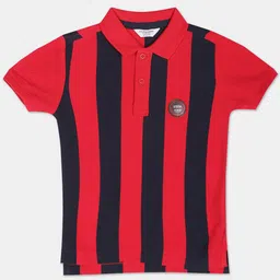 U.S. Polo Assn. Kids Boys Striped Polo Collar Pure Cotton T-shirt-picture-42