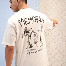 HIGHLANDER Printed Round Neck Short Sleeves Cotton T-shirt-image-84