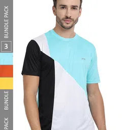 FTX Pack Of 3 Colourblocked Round Neck Dry-Fit Sports T-shirt-picture-30
