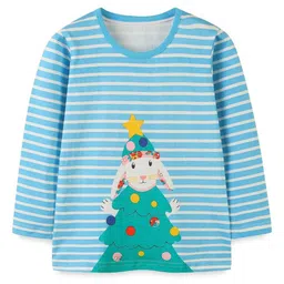 StyleCast Girls Striped V-Neck Applique T-shirt image 1