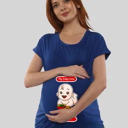 SillyBoom Women Blue Applique T-shirt-picture-14