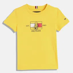 Tommy Hilfiger Boys Graphic Printed Round Neck Cotton T-shirt-image-65