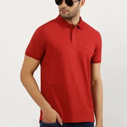Tommy Hilfiger Men Solid Henley Neck Applique T-shirt-picture-31