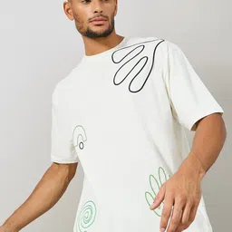 Styli Men Premium Heavy Jersey Placement Printed Oversized Tee-picture-30