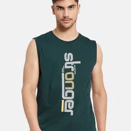 Octave Typography Printed Sleeveless T-shirt image 1