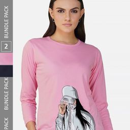 CHOZI Pack Of 2 Graphic Printed Cotton T-shirt-picture-30