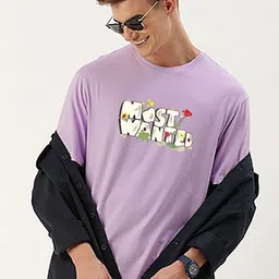 MISCHIEF MONKEY Men Printed Extended Sleeves Applique T-shirt image 1