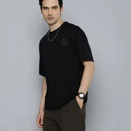 R.Code by The Roadster Life Co. Men Extended Sleeves Applique T-shirt-picture-30