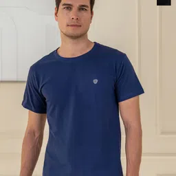 Lux Cozi Pack Of 2 Short Sleeves Round Neck Cotton Casual T-Shirts-picture-47