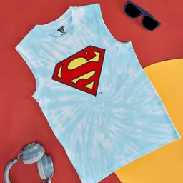 Pantaloons Junior Boys Super Man Printed Cotton T-shirt image 1