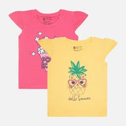 Bodycare Infant Girls Pack of 2 Printed Cotton T-shirts-picture-15