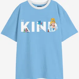BONKIDS Girls Typography Printed Drop-Shoulder Sleeves Cotton Oversized T-shirt-picture-14