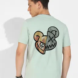 Campus Sutra Green Graphic Printed Cotton T-shirt-picture-34