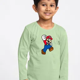 Friskers Boys Super Mario Printed Round Neck Cotton T-shirt-picture-28