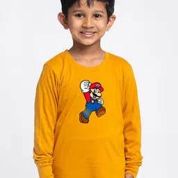 Friskers Boys Printed Long Sleeves Round Neck Regular Fit Cotton T-shirt-picture-14