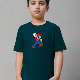 Friskers Boys Printed Short Sleeves Round Neck Regular Fit Cotton T-shirt-picture-51
