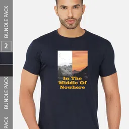 CHOZI Pack Of 2 Printed Cotton T-shirt-picture-12