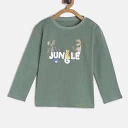 MINI KLUB Boys Olive Green Printed T-shirt-picture-43