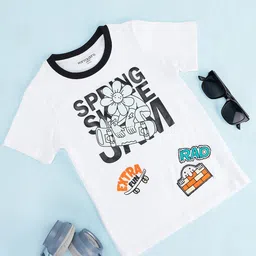 Pantaloons Junior Boys Typography Printed Cotton T-shirt-picture-17