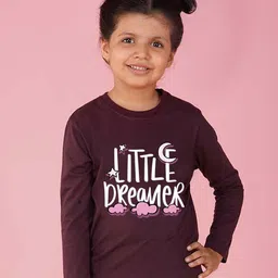 NUSYL Girls Graphic Printed Round Neck T-shirt-image-26