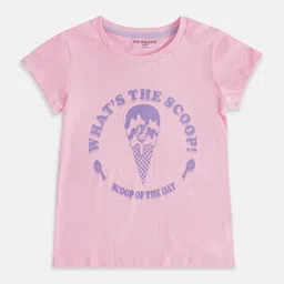 Pantaloons Junior Girls Typography Printed Cotton T-shirt-picture-10