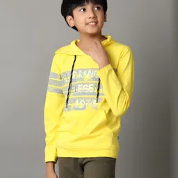 V-Mart Boys Typography Printed Hooded Cotton T-shirt-picture-21