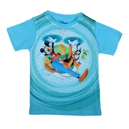 Disney by Wear Your Mind Boys Blue Mickey Mouse & Goofy Printed T-shirt-picture-19