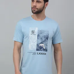 Cantabil Graphic Printed Round Neck Half Sleeves Cotton T-Shirt-picture-28