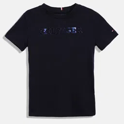 Tommy Hilfiger Boys Typography Printed Pure Cotton T-shirt-picture-37