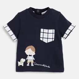 Chicco Infant Boys Graphic Printed Pocket Cotton T-Shirt-picture-11