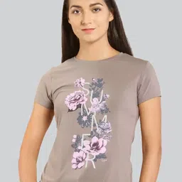 LYRA Women Floral Printed Cotton T-shirt-image-21