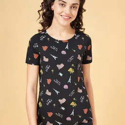 Honey by Pantaloons Conversational Printed Cotton T-shirt-image-84