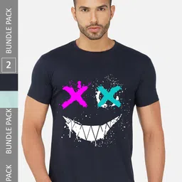 CHOZI Pack Of 2 Printed Cotton T-shirt-picture-32