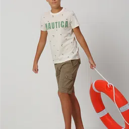 Nautica Boys Typography Printed Pure Cotton T-shirt-picture-55