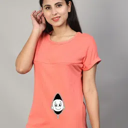 SillyBoom Graphic Printed Short Sleeves Maternity T-shirt-picture-21