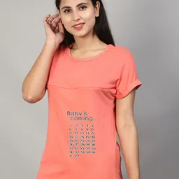 SillyBoom Graphic Printed Short Sleeves Maternity T-shirt-picture-24