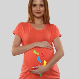 SillyBoom Graphic Printed Dolman Sleeves Cotton Maternity T-shirt-picture-32