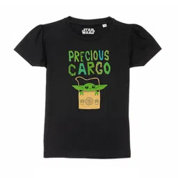 Star Wars by Wear Your Mind Girls Black Star Wars Printed Pure Cotton T-shirt-picture-27