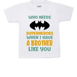 KNITROOT Kids White Typography Printed T-shirt-image-47