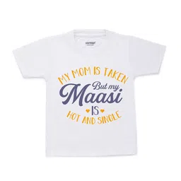 KNITROOT Kids White Typography Printed T-shirt-image-69