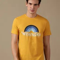 Wrangler Typography Printed Round Neck Short Sleeves Cotton T-shirt-picture-46