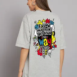 Imsa Moda Graphic Printed Drop-Shoulder Sleeves Cotton Oversized T-shirt-image-47