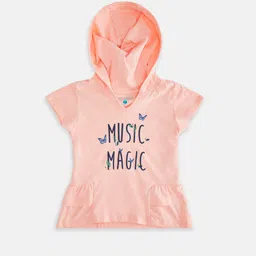 Pantaloons Baby Girls Peach-Coloured Typography Printed T-shirt-picture-12