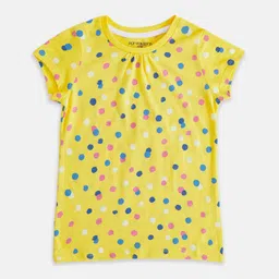 Pantaloons Junior Girls Printed Round Neck Cotton T-shirt-picture-29